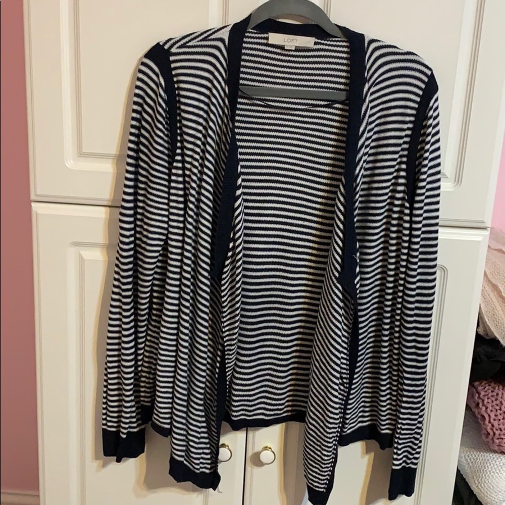Loft lightweight cotton drape cardigan